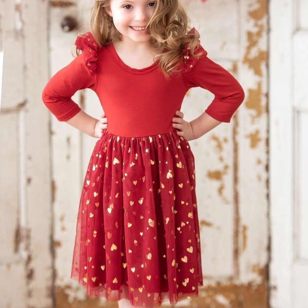 Red Tulle Dress - 2T